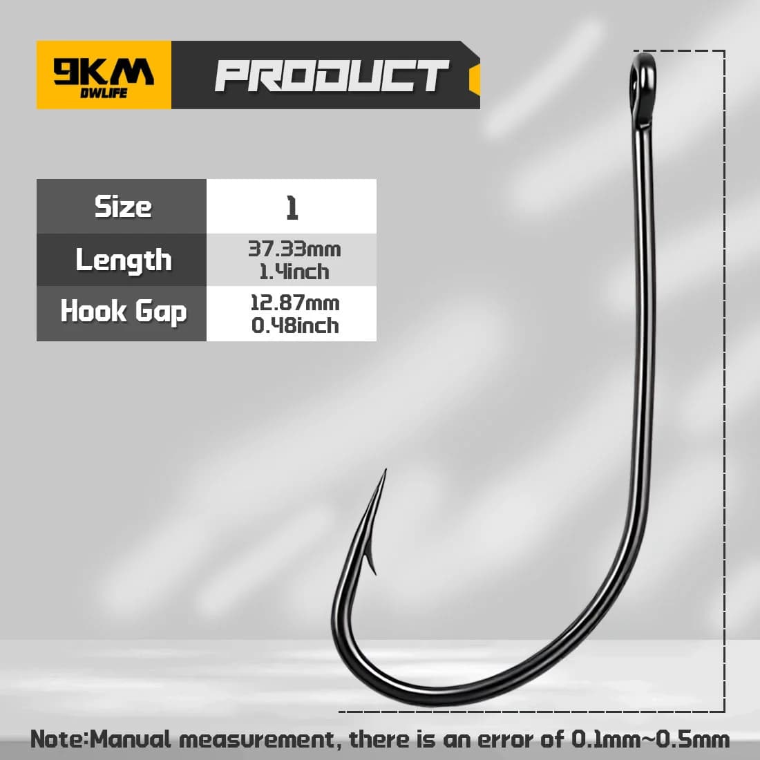Довгі гачки для черв'яків (Worm Hooks), 25 шт